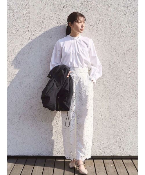 TONAL（トーナル） ブラウス シャツ フリルバックリボンブラウス