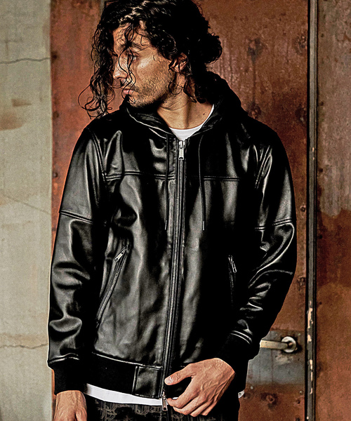 RATTLE TRAP（ラトルトラップ） レザーブルゾン L ブラック メンズ