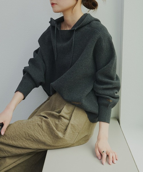 pual ce cin ニット セーター スウェットライクダブルジャガードニット