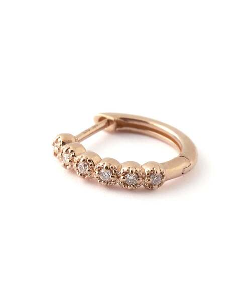 ピアス ROSETEN・6粒ダイヤミルフープピアス レディースの画像