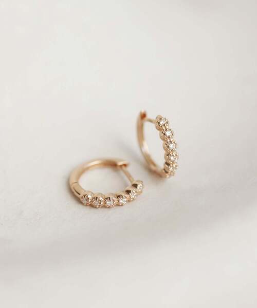 ピアス ROSETEN・6粒ダイヤミルフープピアス レディースの画像