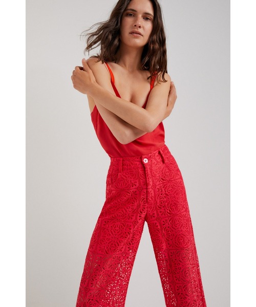 「Desigual」 パンツ L レッド レディース_画像2