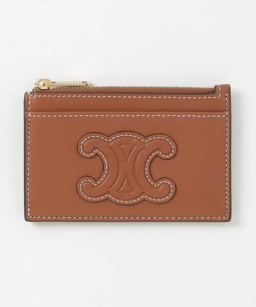 CELINE（セリーヌ） ジップ付きカードホルダー キュイル トリオンフ