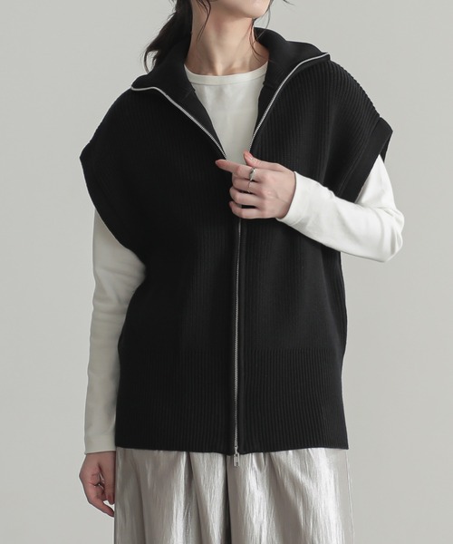 「for/c」 ニットベスト L アイボリー レディース_画像4