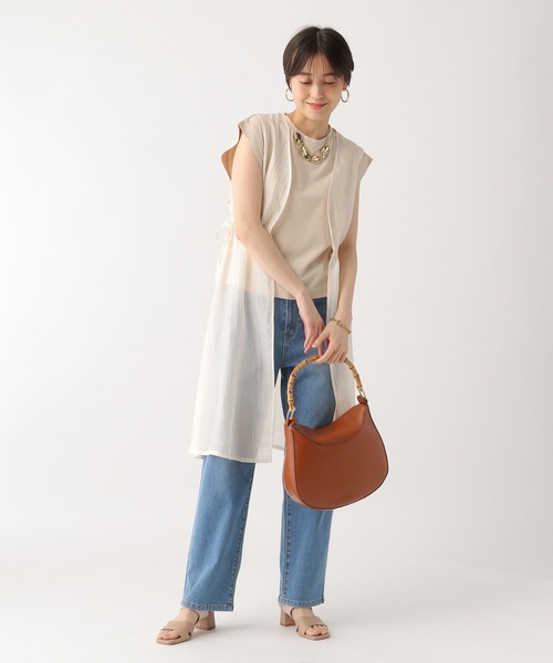 「Elura」 ノースリーブワンピース FREE グレイッシュベージュ レディース_画像7