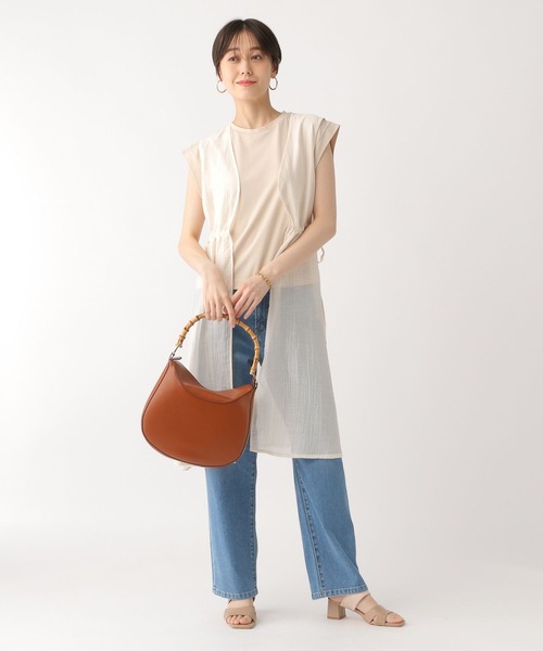 「Elura」 ノースリーブワンピース FREE グレイッシュベージュ レディース_画像9