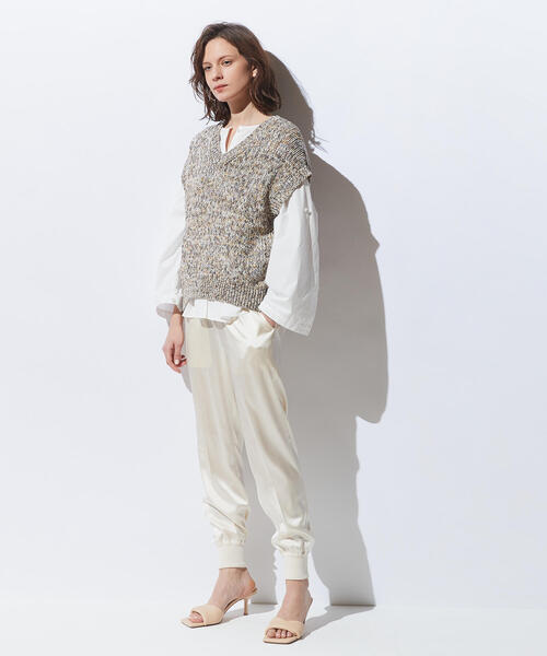 「DES PRES」 イージーパンツ 34 ベージュ レディース_画像5