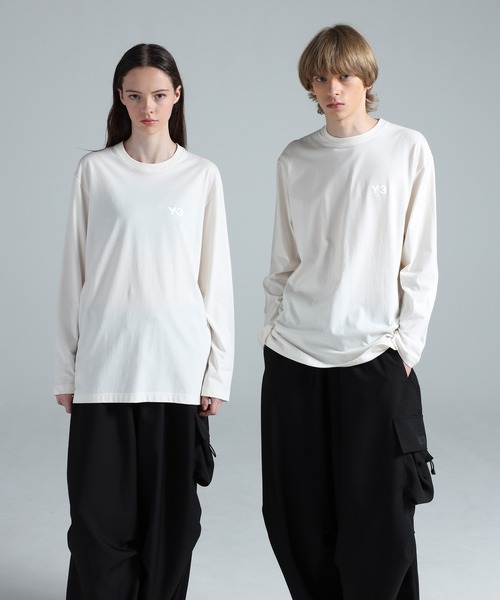 【新品タグ付き】Y-3長袖カットソー Y-3 tシャツ LOGO LONG SLEEVE TEE メンズ レディース : ZOZOTOWN