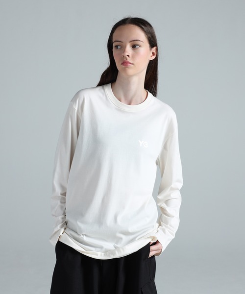 Y-3 tシャツ LOGO LONG SLEEVE TEE メンズ レディース : ZOZOTOWN