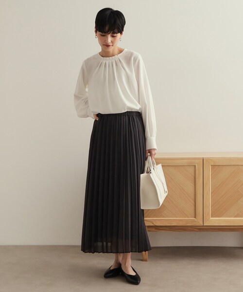 「OPAQUE.CLIP」 長袖ブラウス 36 ホワイト レディース_画像5