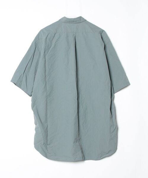 「BURLAP OUTFITTER」 ストライプ柄半袖シャツ L グレー メンズ_画像2