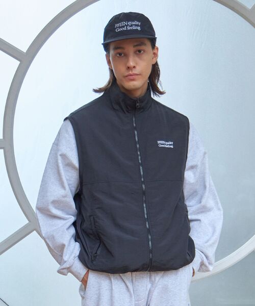 「FFEIN」 ナイロンベスト SMALL ネイビー メンズ_画像6