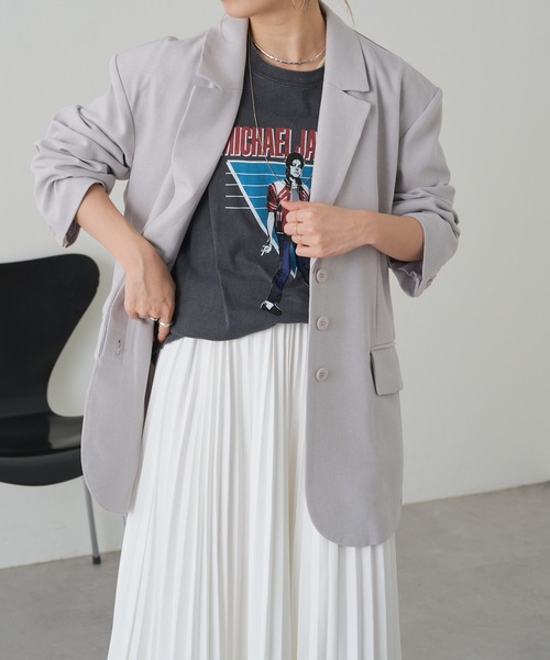 Omekashi（オメカシ） テーラードジャケット 36 ライトグレー