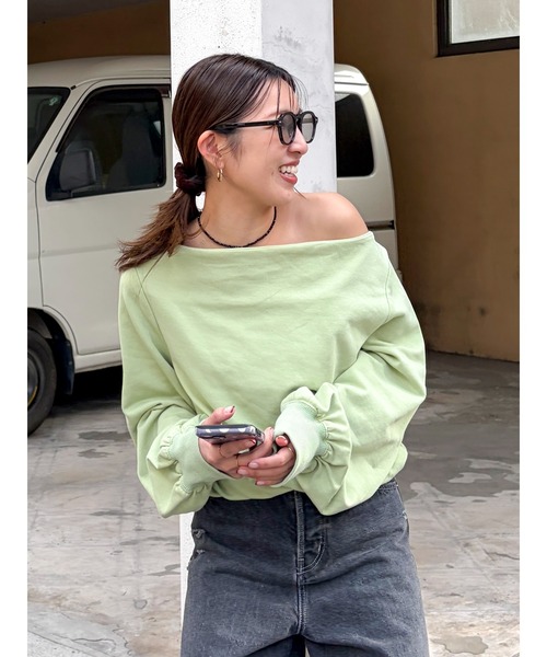 Ungrid【新品未使用】ショートカットオフスウェット★TODAYFUL Ungrid（アングリッド） トレーナー スウェット スリーブボリューム