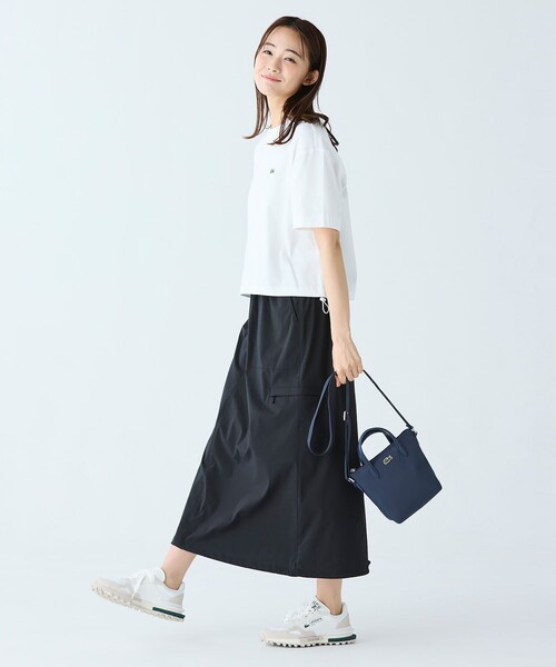 「LACOSTE」 ロングスカート 36 ブラック レディース_画像3