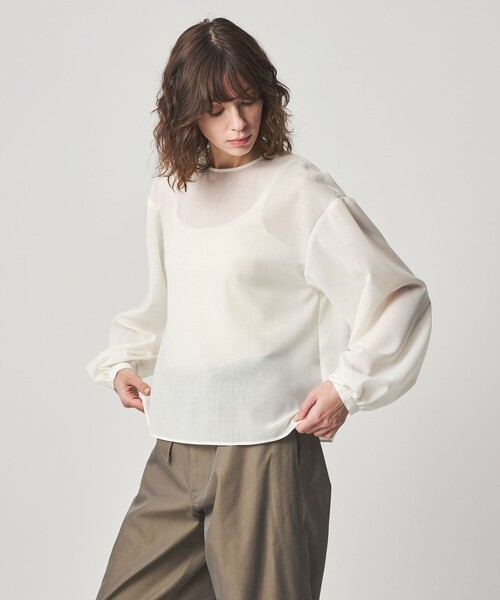 ホワイト パフスリーブ シャツ Anplegant STEVEN ALAN（スティーブンアラン） ブラウス シャツ 「Steven Alan