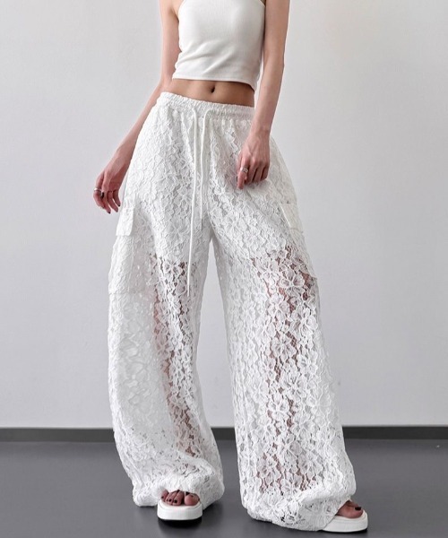 「SHEENA」 イージーパンツ M ブラック レディース_画像2