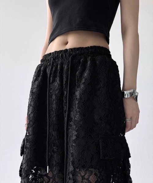 「SHEENA」 イージーパンツ M ブラック レディース_画像9