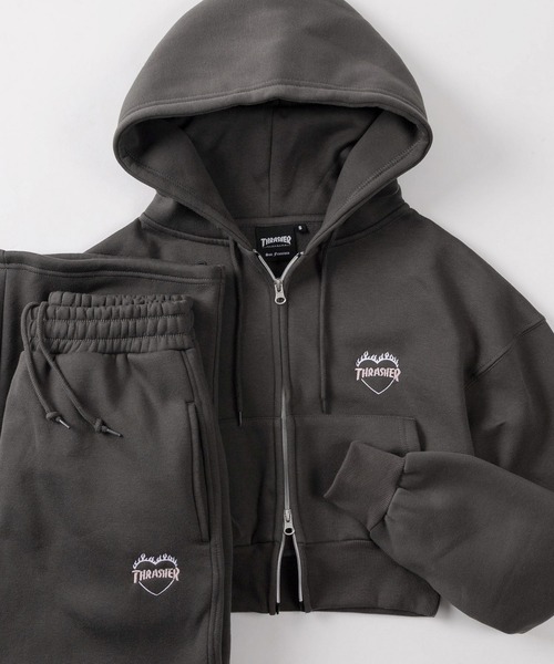 「THRASHER」 セットアップ S チャコールグレー レディース_画像3