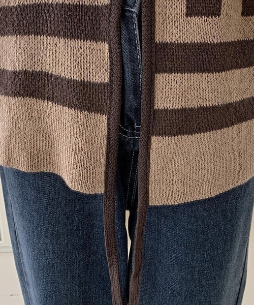 「ROGER AND RAW」 ニットカーディガン FREE ブラウン レディース_画像4