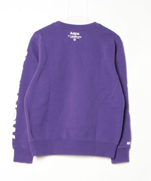 「AAPE BY A BATHING APE」 スウェットカットソー L パープル メンズ_画像2