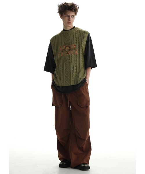 MASONPRINCE ニットベスト L グリーン メンズ : ZOZOTOWN Yahoo!店 