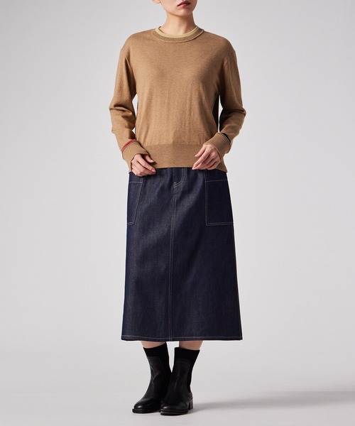 PS Paul Smith ニット セーター ウィメンズ アクセントカラー クルー