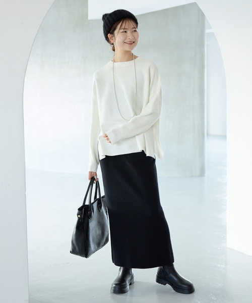 「SLOBE IENA」 タイトスカート 36 アイボリー レディース_画像3