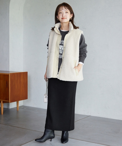 「SLOBE IENA」 タイトスカート 36 アイボリー レディース_画像7