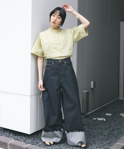 「KBF」 半袖ブラウス ONE ホワイト レディース_画像10