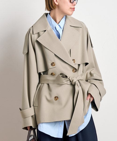 AP STUDIO トレンチコート コート belted trench coat レディース