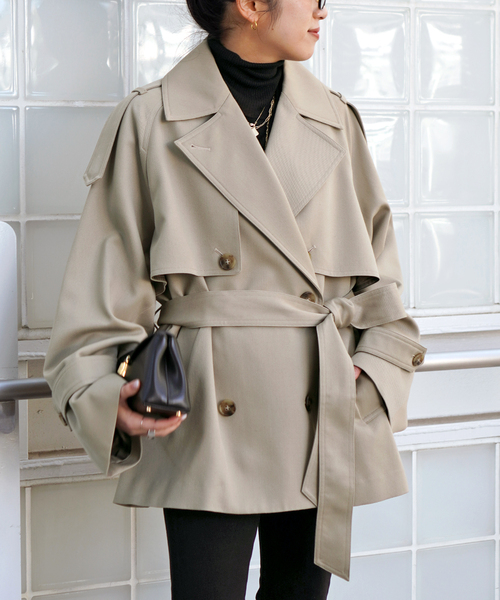 AP STUDIO トレンチコート コート belted trench coat レディース