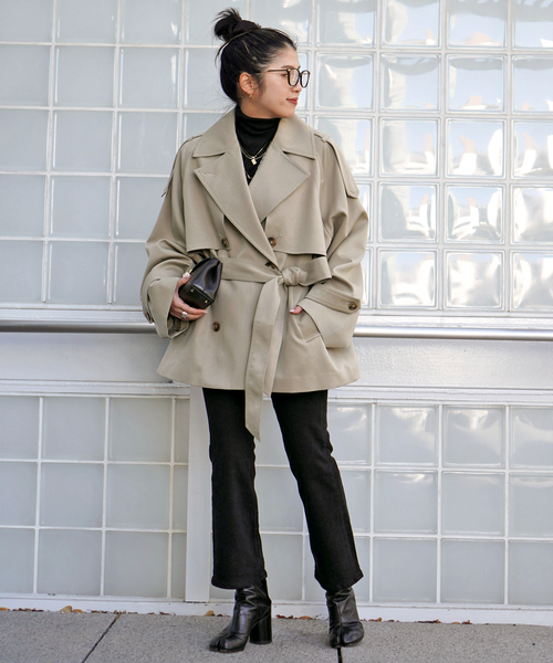 AP STUDIO トレンチコート コート belted trench coat レディース