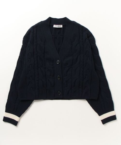 「WRAPINKNOT」 カーディガン ONE SIZE ネイビー レディース_画像2