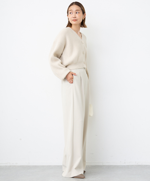 「Deuxieme Classe」 ニットカーディガン - ベージュ レディースの画像