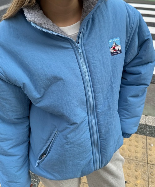 「CANAL JEAN」 ナイロンブルゾン ONE SIZE チャコールグレー レディースの画像