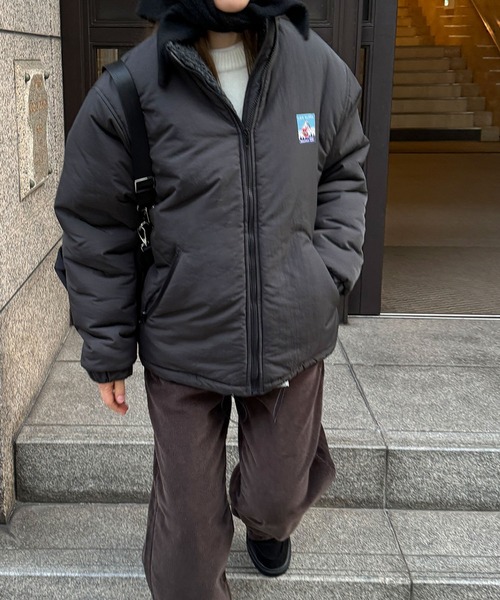 「CANAL JEAN」 ナイロンブルゾン ONE SIZE チャコールグレー レディースの画像