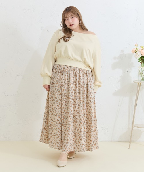 LOUNIE フレアスカート Lサイズ タグ付き Louiosy（ルオシー） ロング スカート 「Louiosy」「大きいサイズ