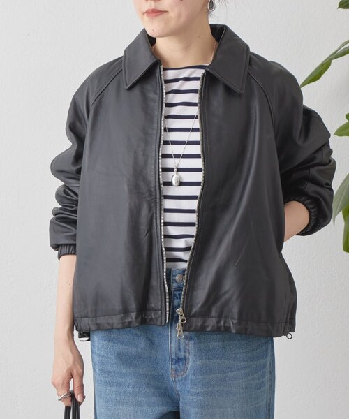 ビアズリー 襟ギャザー ブルゾン ジャケット ネイビー BEARDSLEY｜ギャザーブルゾン | Rakuten Fashion(楽天ファッション／旧