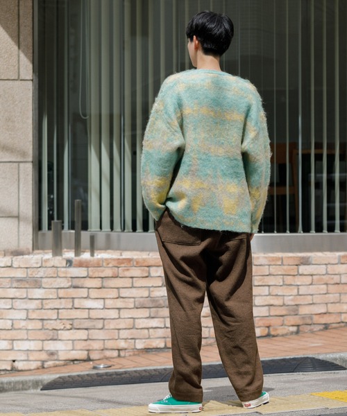 「AMERICAN RAG CIE」 ニットカーディガン M グレー メンズ_画像4