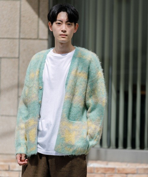 「AMERICAN RAG CIE」 ニットカーディガン M グレー メンズ_画像5