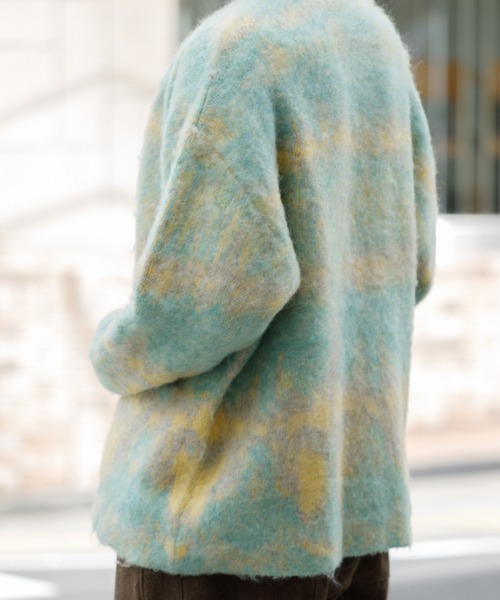 「AMERICAN RAG CIE」 ニットカーディガン M グレー メンズ_画像9