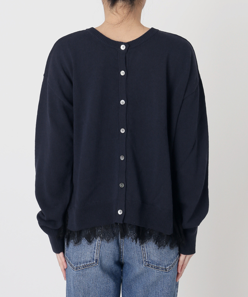 レースドッキング2WAYカーディガン Spick＆Span（スピック アンド スパン） カーディガン レース