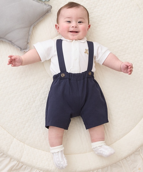 ベビーサイズセット⑤ petit main ベビー ポロシャツ＋サスつきパンツセット : ZOZOTOWN