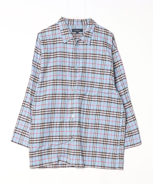 お値下げしました！BURBERRY チェック柄ワンピース BURBERRY（バーバリー） チェック柄シャツワンピース L ブルー
