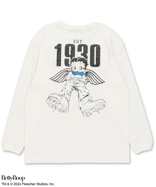「BETTY BOOP」 長袖カットソー ONESIZE ブラック レディース_画像9