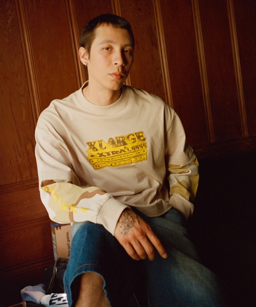 XLARGE（エクストラ ラージ） tシャツ EXTRALARGE LAYERED L/S TEE