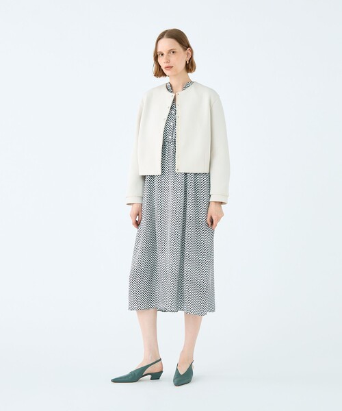 美品　ボールジィ　ノーカラージャケット　スカート　セット　ネイビー　S Ballsey（ボールジィ） ノーカラージャケット 36 ネイビー レディース
