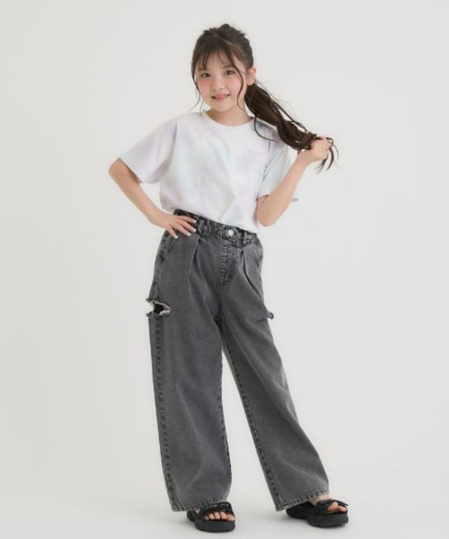 PINK-latte（ピンクラテ） tシャツ 「接触冷感」タイダイ柄くまちゃんT