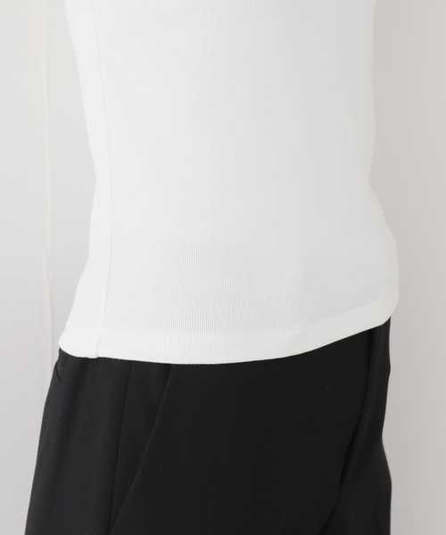 タンクトップ ノースリーブ リブVネックタンク レディースの画像